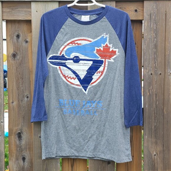 TORONTO BLUE JAYS Raglan t-shirt Women's Small BNWT Baseball MLB LONG Sleeve - Picture 1 of 7